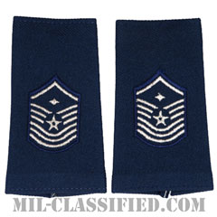 先任上級曹長（First Sergeant (E-8)）[空軍ブルー/ショルダー階級章（-1991）/ロングサイズ肩章/ペア（2枚1組）]画像