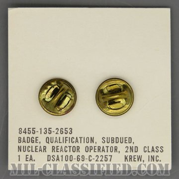 原子炉運転員章 (2級)（Nuclear Reactor Operator Badge, Second Class）[サブデュード/1969年ロット/バッジ]画像