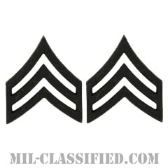 軍曹（Sergeant (SGT)）[サブデュード（ブラックメタル）/階級章/バッジ/ペア（2個1組）]画像