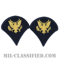 特技兵（Specialist (SPC)）[カラー（ブルー）/メロウエッジ/階級章（男性用）/パッチ/ペア（2枚1組）]の画像