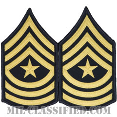上級曹長（Sergeant Major (SGM)）[カラー（ブルー）/メロウエッジ/階級章（男性用）/パッチ/ペア（2枚1組）]画像