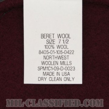マルーンベレー （Maroon Wool Beret）[ベレー帽]の画像
