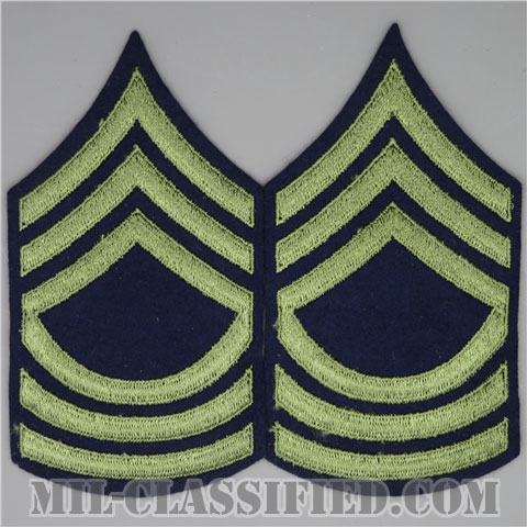 曹長（Master Sergeant (MSG)）[ウール・フェルト生地刺繍タイプ/階級章（1942-1948）/パッチ/ペア（2枚1組）]画像