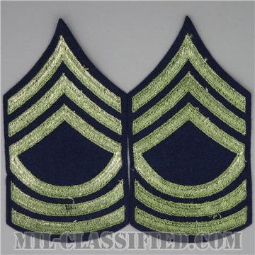 曹長（Master Sergeant (MSG)）[ウール・フェルト生地刺繍タイプ/階級章（1942-1948）/パッチ/ペア（2枚1組）]画像