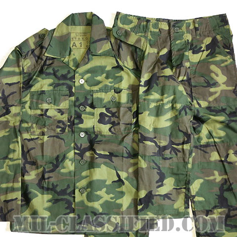 ベトナム共和国軍/南ベトナム軍 M59 ERDL グリーンリーフ ノンリップ ジャケット・パンツセット [レプリカ]の画像