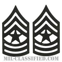 上級曹長（Sergeant Major (SGM)）[サブデュード（ブラックメタル）/階級章/バッジ/ペア（2個1組）]画像