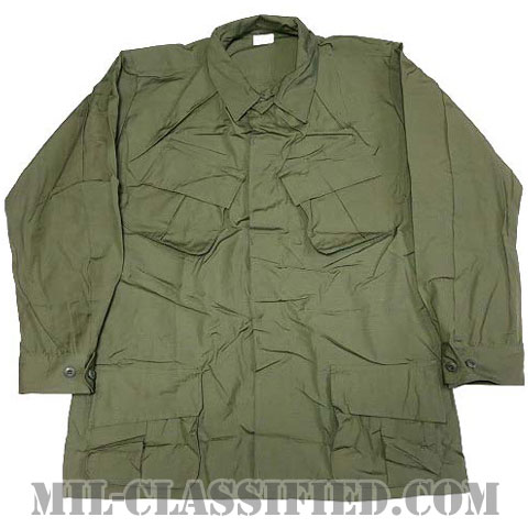 米軍 トロピカルコンバットユニフォーム （ジャングルファティーグ） 4thパターン リップストップ ジャケット L-L 1969年ロットの画像