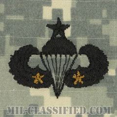 戦闘空挺章 (シニア) 降下2回（Combat Parachutist Badge, Senior, Two Jump）[UCP（ACU）/パッチ]画像