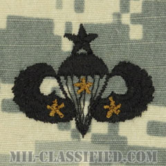 戦闘空挺章 (シニア) 降下3回（Combat Parachutist Badge, Senior, Three Jump）[UCP（ACU）/パッチ]画像