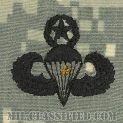 戦闘空挺章 (マスター) 降下1回（Combat Parachutist Badge, Master, One Jump）[UCP（ACU）/パッチ]の画像