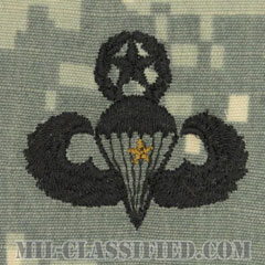 戦闘空挺章 (マスター) 降下1回（Combat Parachutist Badge, Master, One Jump）[UCP（ACU）/パッチ]画像