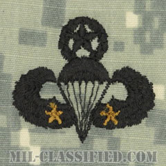 戦闘空挺章 (マスター) 降下2回（Combat Parachutist Badge, Master, Two Jump）[UCP（ACU）/パッチ]画像