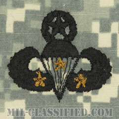 戦闘空挺章 (マスター) 降下3回（Combat Parachutist Badge, Master, Three Jump）[UCP（ACU）/パッチ]画像