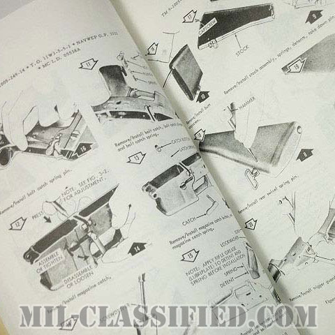 米軍 M16ライフル/XM16E1ライフル/XM148グレネードランチャー テクニカルマニュアル 1966年ロット画像