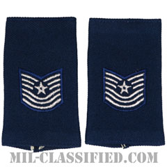 曹長（Master Sergeant）[空軍ブルー/ショルダー階級章（-1991）/ショートサイズ肩章/ペア（2枚1組）]画像