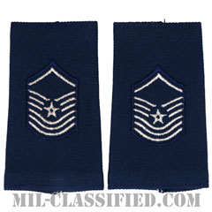 上級曹長（Senior Master Sergeant）[空軍ブルー/ショルダー階級章（-1991）/ショートサイズ肩章/ペア（2枚1組）]画像