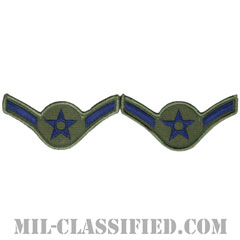 二等空兵（Airman）[サブデュード/メロウエッジ/空軍階級章（1991-）/Small（女性用）/パッチ/ペア（2枚1組）]の画像