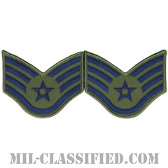 軍曹（Staff Sergeant）[サブデュード/メロウエッジ/空軍階級章（1991-）/Small（女性用）/パッチ/ペア（2枚1組）]画像