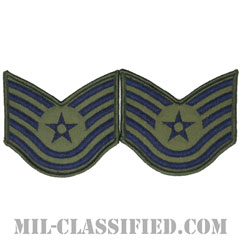 技能軍曹（Technical Sergeant）[サブデュード/メロウエッジ/空軍階級章（1991-）/Small（女性用）/パッチ/ペア（2枚1組）]画像
