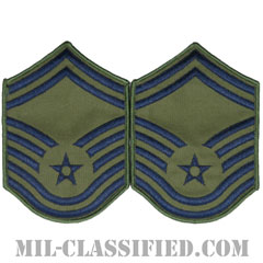 上級曹長（Senior Master Sergeant）[サブデュード/メロウエッジ/空軍階級章（1991-）/Small（女性用）/パッチ/ペア（2枚1組）]画像