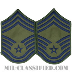 最上級曹長（Chief Master Sergeant）[サブデュード/メロウエッジ/空軍階級章（1991-）/Small（女性用）/パッチ/ペア（2枚1組）]画像