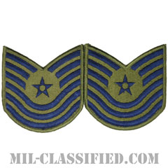 曹長（Master Sergeant）[サブデュード/メロウエッジ/空軍階級章（-1991）/Large（男性用）/パッチ/ペア（2枚1組）]画像