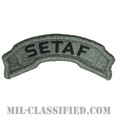 南ヨーロッパタスクフォースタブ（Southern European Task Force(SETAF)Tab）[UCP（ACU）/メロウエッジ/ベルクロ付パッチ]の画像