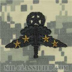 戦闘自由降下章 (マスター) 降下4回（Combat Military Freefall Parachutist, Jumpmaster, Four Jump）[UCP（ACU）/パッチ]の画像