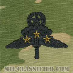 戦闘自由降下章 (マスター) 降下3回（Combat Military Freefall Parachutist, HALO, Jumpmaster, Three Jump）[OCP（7C）/パッチ]の画像