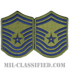 最上級曹長（Chief Master Sergeant）[サブデュード/メロウエッジ/空軍階級章（-1991）/Small（女性用）/パッチ/ペア（2枚1組）]画像