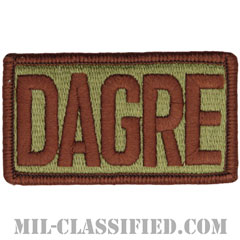 DAGRE（航空機地上対応対処展開チーム）（Deployed Aircraft Ground Response Element）[OCP/メロウエッジ/ベルクロ付パッチ]の画像