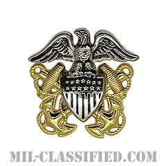 アメリカ海軍帽章 (将校用)（Navy Cap Device, Officer）[カラー/ギャリソンキャップ用/高浮彫り/バッジ]の画像