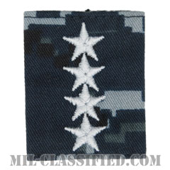 大将（Admiral (ADM)）[NWU Type1/ゴアテックスパーカー用スライドオン階級章]の画像