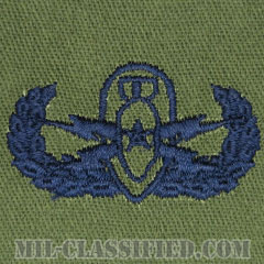 爆破物処理章 (シニア)（Explosive Ordnance Disposal (EOD), Badge, Senior）[サブデュード/ブルー刺繍/パッチ]の画像