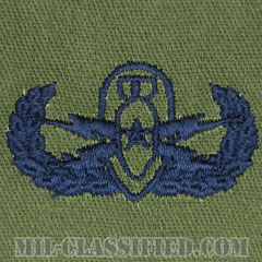 爆破物処理章 (シニア)（Explosive Ordnance Disposal (EOD), Badge, Senior）[サブデュード/ブルー刺繍/パッチ]画像