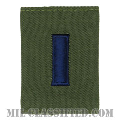 中尉（First Lieutenant (1LT)）[サブデュード（Subdued）/ゴアテックスパーカー用スライドオン空軍階級章]の画像