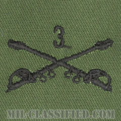 第3騎兵連隊騎兵科章（3rd Cavalry Regiment, Cavalry Branch Insignia）[サブデュード/兵科章/パッチ/ペア（2枚1組）]画像