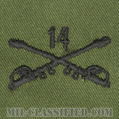第14騎兵連隊騎兵科章（14th Cavalry Regiment, Cavalry Branch Insignia）[サブデュード/兵科章/パッチ/ペア（2枚1組）]の画像