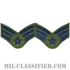 上等空兵（Senior Airman）[サブデュード/メロウエッジ/空軍階級章（1991-）/Large（男性用）/パッチ/ペア（2枚1組）]画像