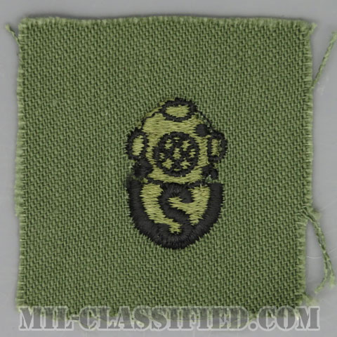 回収潜水員章（Diver Badge, Salvage）[サブデュード/1960s/コットン100％/パッチ]の画像