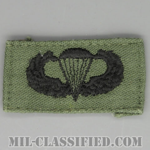 空挺章 (ベーシック)（Parachutist Badge, Basic）[サブデュード/1960s/コットン100％/パッチ/中古1点物]の画像