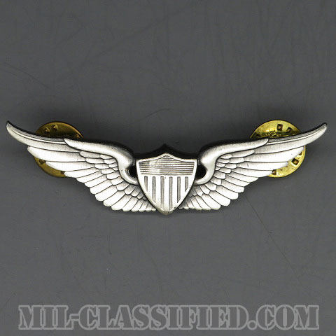 飛行士章 (ベーシック・パイロット)（Aviator (Pilot), Basic）[カラー/1960s/燻し銀（銀張り・Silver Filled）/バッジ/中古1点物]の画像