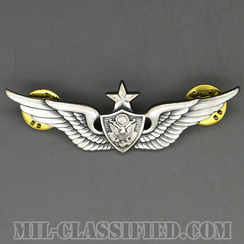 航空機搭乗員章 (シニア・エアクルー)（Aviation Badge (Aircrew), Senior）[カラー/1960s/燻し銀（銀張り・Silver Filled）/バッジ/中古1点物]の画像