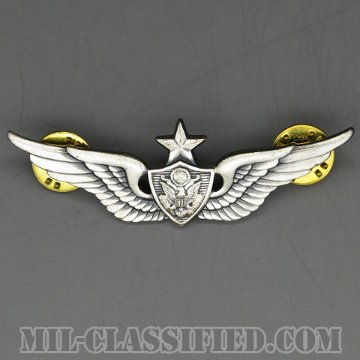 航空機搭乗員章 (シニア・エアクルー)（Aviation Badge (Aircrew), Senior）[カラー/1960s/燻し銀（銀張り・Silver Filled）/バッジ/中古1点物]画像