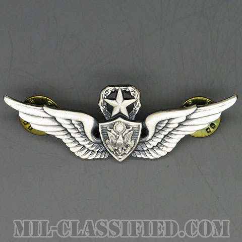 航空機搭乗員章 (マスター・エアクルー)（Aviation Badge (Aircrew), Master）[カラー/1960s/燻し銀（銀張り・Silver Filled）/バッジ/中古1点物]の画像