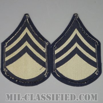 二等軍曹（Staff Sergeant (SSG)）[機械織りタイプ/階級章（1942-1948）/パッチ/ペア（2枚1組）/1点物]画像