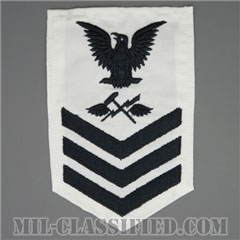 一等兵曹（二等兵曹・三等兵曹共通）航空支援機器技術（Aviation Support Equipment Technician）[ホワイト/Male（男性用）/腕章（Rating Badge）階級章]画像