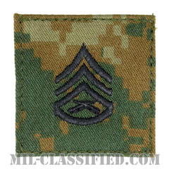 二等軍曹（Staff Sergeant (SSgt)）[MARPAT/ウッドランド/海兵隊階級章/ベルクロ付パッチ]画像