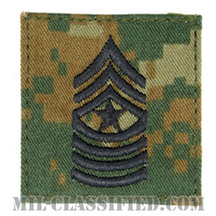 最上級曹長（Sergeant Major (SgtMaj)）[MARPAT/ウッドランド/海兵隊階級章/ベルクロ付パッチ]画像