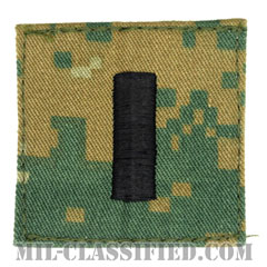 中尉（First Lieutenant (1LT)）[MARPAT/ウッドランド/海兵隊階級章/ベルクロ付パッチ]の画像